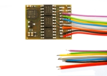 Doehler & Haass DH21A-3 - Fahrzeugdecoder DH21A (SX1, SX2, DCC und MM) mit 9 Anschlusslitzen (145 mm)